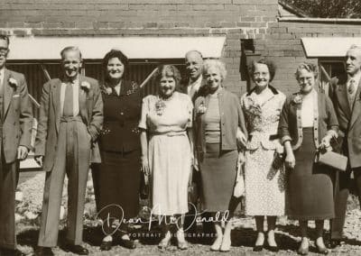 Photographic Sepia Restoration of a Group.
