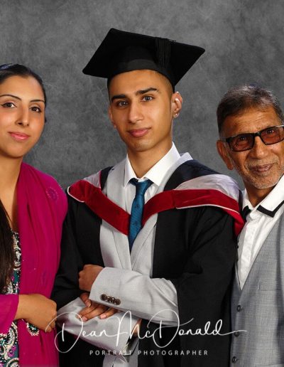 Graduation celebration with proud family members.